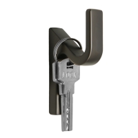 Крючок мебельный CAPPIO ANEMONE, однорожковый, графит Крючок мебельный CAPPIO ANEMONE, однорожковый, графит