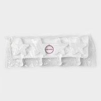 Форма для мороженого Доляна &laquo;Звезда&raquo;, силикон, 28,5&times;10,5&times;2 см, 4 ячейки, цвет белый