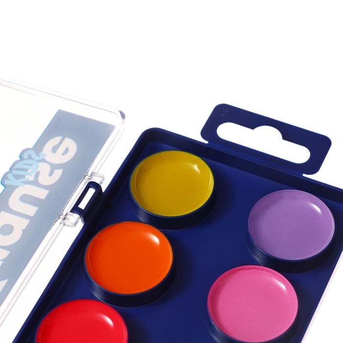 Акварель 12 цветов, ErichKrause Kids Space Animals Neon+Pastel, пластик, европодвес