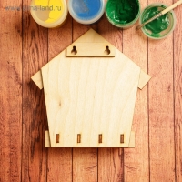 Заготовка для творчества «Ключница домик», на 4 крючка Заготовка для творчества «Ключница домик», на 4 крючка