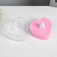 Ночник "Свеча сердце" LED 0,5Вт от батареек 3хAG10 розовый 5х5х4 см RISALUX Ночник "Свеча сердце" LED 0,5Вт от батареек 3хAG10 розовый 5х5х4 см RISALUX