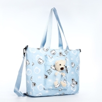 Шопер на молнии, цвет голубой Шопер на молнии, цвет голубой