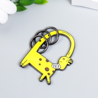 Брелок-ключница металл "Жирафик, шея колечком" 4,7х3,4 см Брелок-ключница металл "Жирафик, шея колечком" 4,7х3,4 см