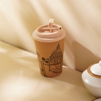 Стакан для кофе с крышкой SL Home «Венеция», пробковый, 350 мл, 9,5×9,5×14,5 см, цвет бежевый Стакан для кофе с крышкой SL Home «Венеция», пробковый, 350 мл, 9,5×9,5×14,5 см, цвет бежевый