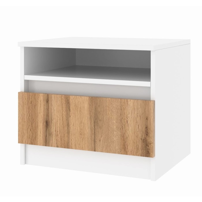 Тумба прикроватная Парус, 500х400х430, Белый/ Вотан Тумба прикроватная Парус, 500х400х430, Белый/ Вотан