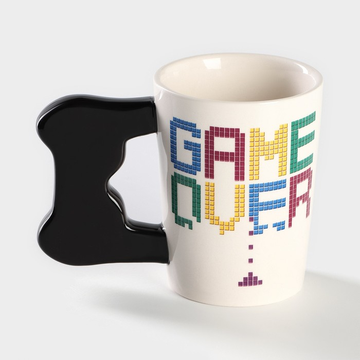 Кружка керамическая Game Over, 400 мл, цвет белый
