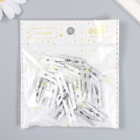 Декор для творчества дерево "Прищепка" МИКС набор 20 шт 2,5х0,7х0,3 см