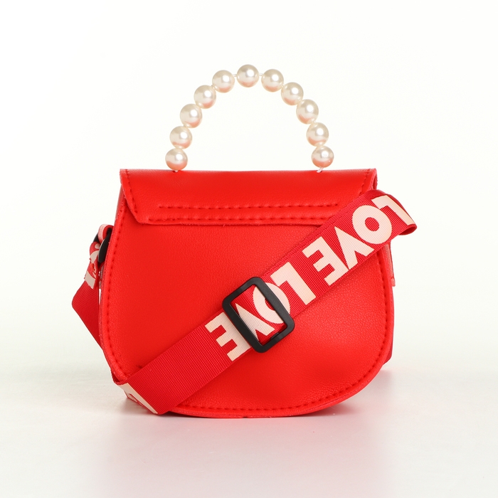 Сумка детская для девочки на клапане &laquo;Выбражулька&raquo;, цвет красный