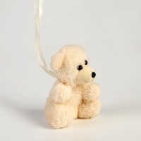 Мягкая игрушка «Медведь», 12 см, на подвесе, цвет белый Мягкая игрушка «Медведь», 12 см, на подвесе, цвет белый