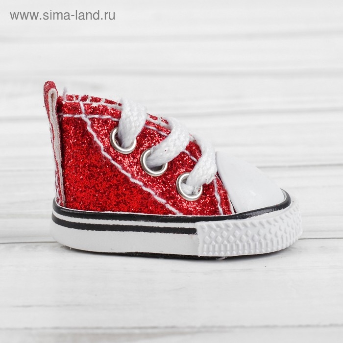 Кеды для кукол &laquo;Блёстки&raquo;, длина подошвы: 5 см, цвет красный