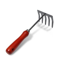 Малые прямые грабли, 5 зубцов, длина 25 см, металл, деревянная ручка, Greengo Малые прямые грабли, 5 зубцов, длина 25 см, металл, деревянная ручка, Greengo