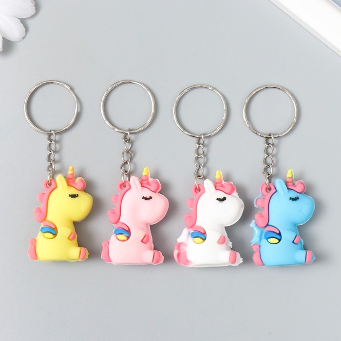 Брелок резина Брелок резина "Спящий единорог с крыльями" МИКС 5,6х3,4х2,1 см