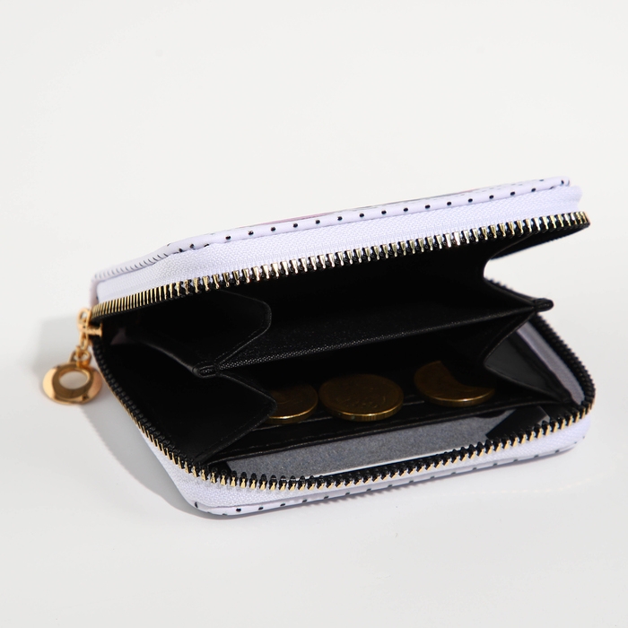 Кошелёк на молнии "Выбражулька", цвет белый