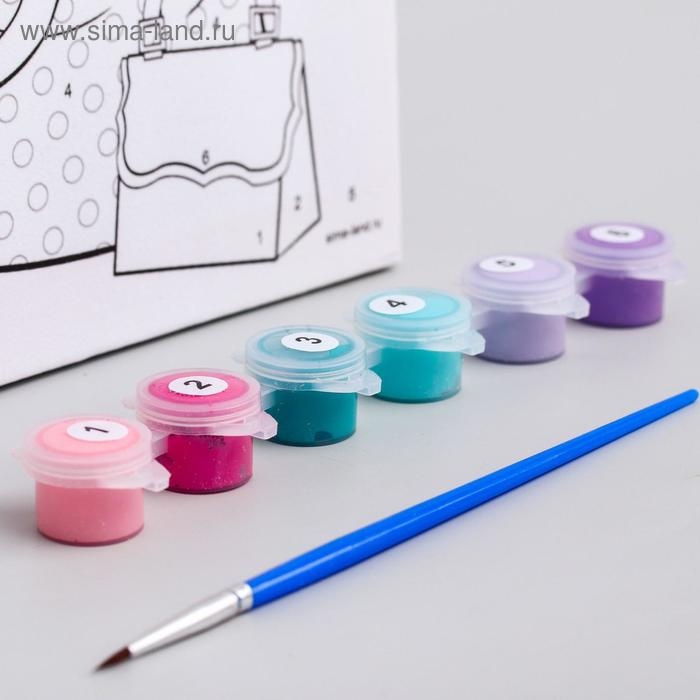 Картина по номерам для детей, 21х15 см, 101 Далматинец Картина по номерам для детей, 21х15 см, 101 Далматинец