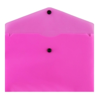 Набор папок-конвертов на кнопке 4 штуки, А5, 150 мкм, Calligrata Neon, полупрозрачные, неоновый микс