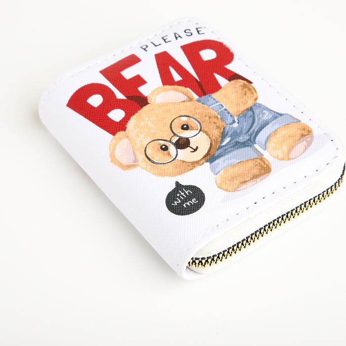 Кошелёк на молнии, цвет белый Кошелёк на молнии, цвет белый