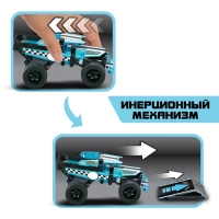 Конструктор внедорожник &laquo;Трюковый&raquo; UNICON Техно, инерционный, 142 деталей, 6+