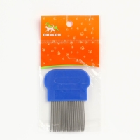 Расческа-гребешок с длинными зубьями, 8 х 5,5 см, синяя Расческа-гребешок с длинными зубьями, 8 х 5,5 см, синяя