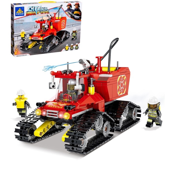 Конструктор пожарные &laquo;Гусеничная машина&raquo;, стреляет водой, 410 деталей