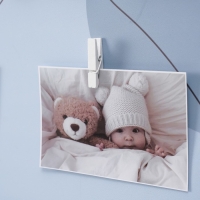 Фоторамка пластик на 5 фото 9х13 см "Дом" с прищепками, чёрная 60х40х2 см