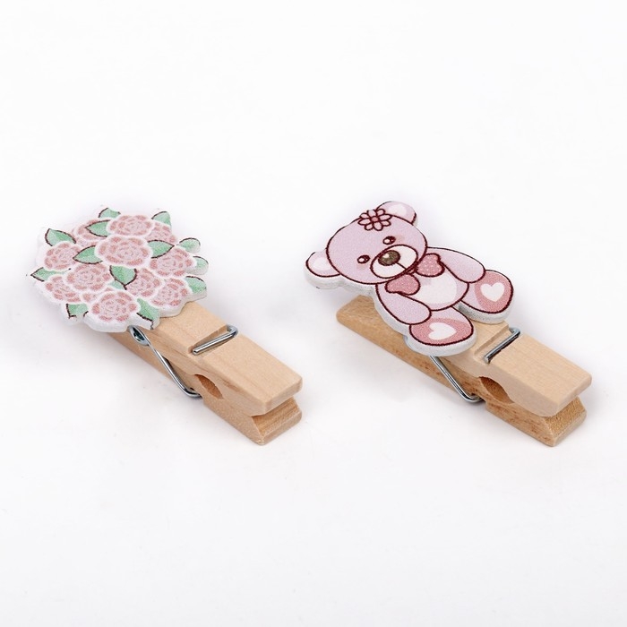 Набор декоративных прищепок Набор декоративных прищепок "Набор принцессы" набор 10 шт.