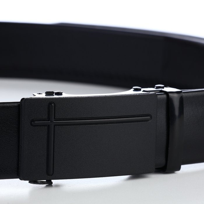 Ремень мужской, Великан, ширина 4 см, пряжка автомат, цвет чёрный Ремень мужской, Великан, ширина 4 см, пряжка автомат, цвет чёрный