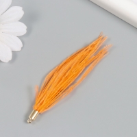 Декор для творчества перо "Кисть Страус" набор 2 шт  персик 9х0,5 см