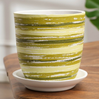 Горшок Фантазия №3 зеленый, 2л Горшок Фантазия №3 зеленый, 2л