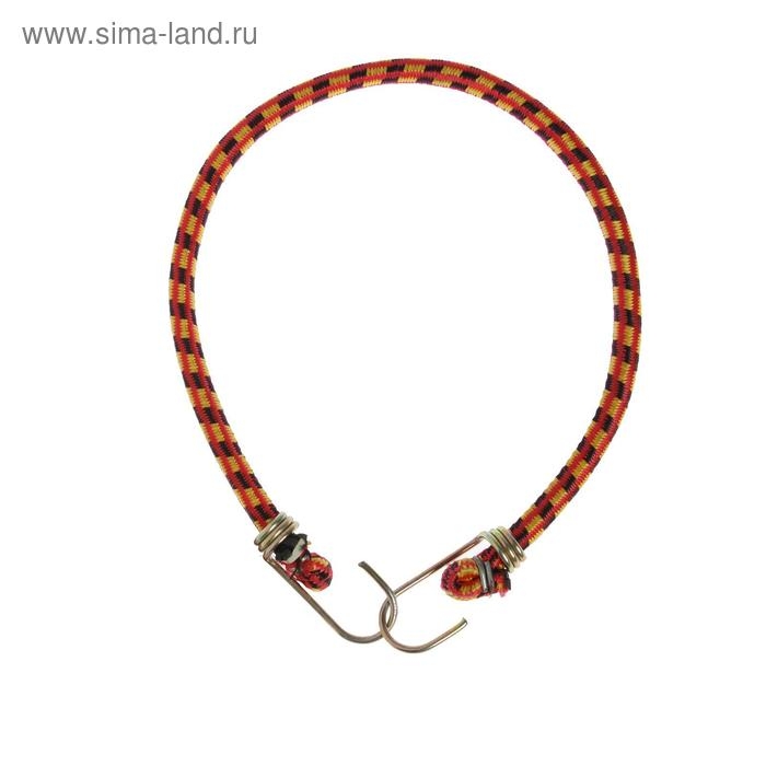 Резинка для крепления багажа TORSO, 60 см, d10 мм, металлические крючки, МИКС