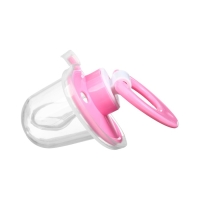 Соска - пустышка ортодонтическая, силикон, +6 мес., с колпачком, цвет розовый Соска - пустышка ортодонтическая, силикон, +6 мес., с колпачком, цвет розовый