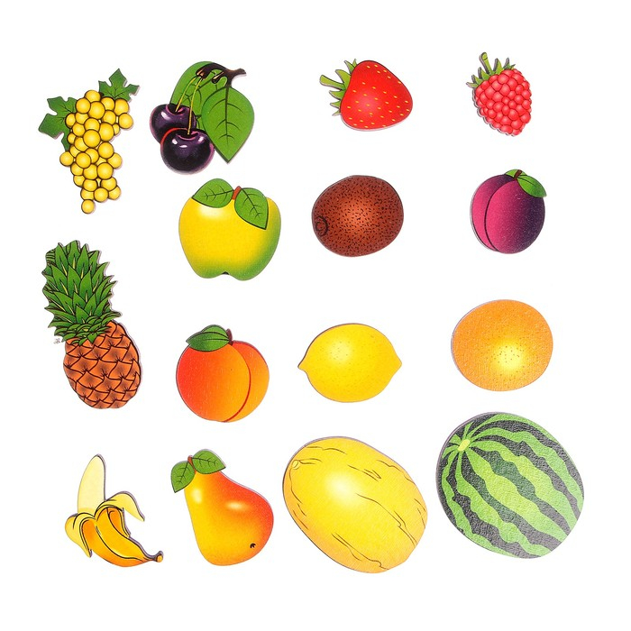 Набор &laquo;Фрукты на магнитах&raquo; в коробке, 15 деталей