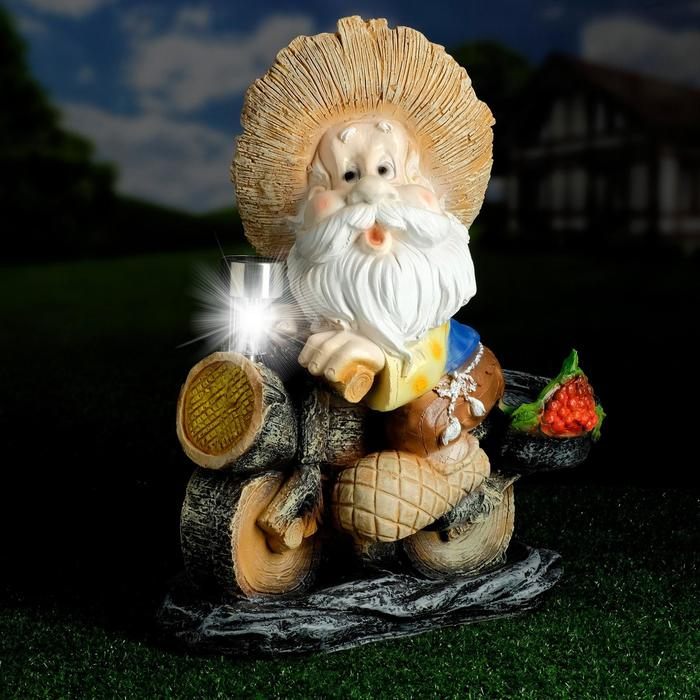 Садовый фонарь Садовый фонарь "Лесовик на велосипеде с фонариком" 50см МИКС