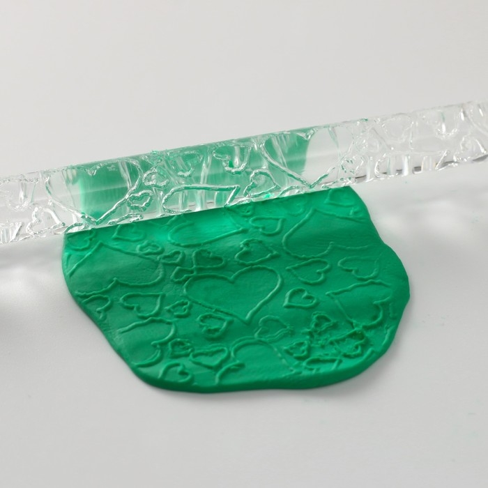 Скалка для творчества акрил Скалка для творчества акрил "Сердца" 16х1 см