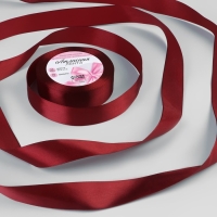 Лента атласная, 25 мм &times; 23 &plusmn; 1 м, цвет винный №165