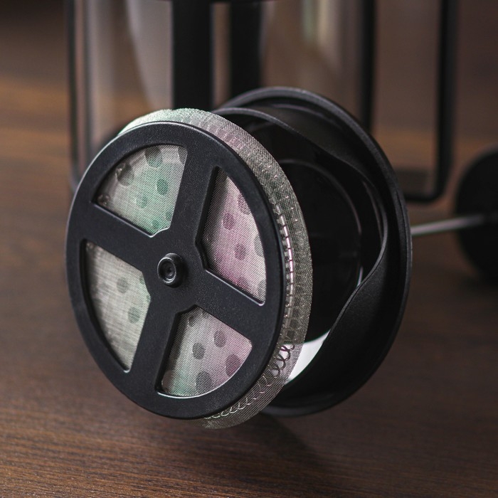 Чайник заварочный френч - пресс Доляна «Классика», 800 мл, стекло, цвет чёрный Чайник заварочный френч - пресс Доляна «Классика», 800 мл, стекло, цвет чёрный