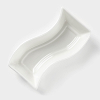 Блюдо фарфоровое Wilmax, 9,5&times;5,5 см, цвет белый