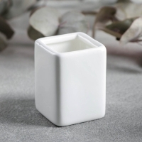 Подставка фарфоровая для зубочисток Wilmax, 4&times;5 см, цвет белый