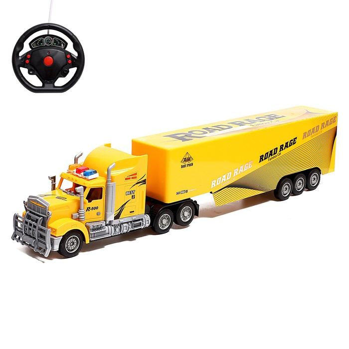 Грузовик радиоуправляемый «Фура», работает от батареек, световые эффекты, МИКС Грузовик радиоуправляемый «Фура», работает от батареек, световые эффекты, МИКС