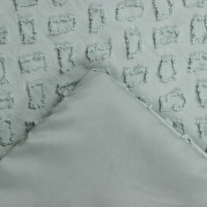 Покрывало LoveLife Tufting: Квадрат цв.зеленый,  200*230&plusmn;5см, микрофайбер, 100% п/э