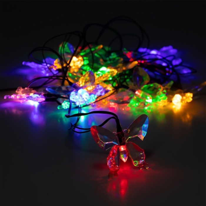 Гирлянда садовая Эра на солнечной батарее &laquo;Бабочки&raquo; LED, IP54