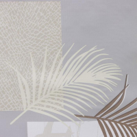 Клеёнка на стол &laquo;Папоротник&raquo;, на тканевой основе, рулон 20 метров, ширина 137 см, толщина 0,22 мм, цвет серый