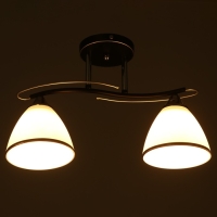 Люстра ГАЛЛОП "Сарри" 2x60Вт Е27 черный-хром