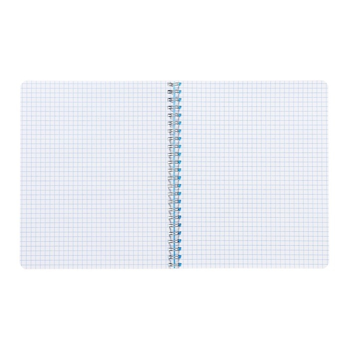 Тетрадь на гребне A5 96 листов в клетку Calligrata Голубая, пластиковая обложка, блок офсет