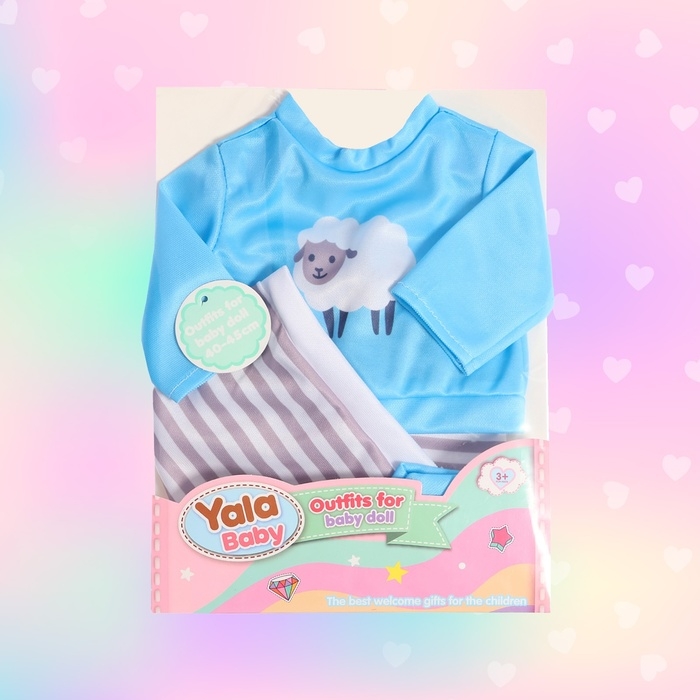 Одежда для пупса &laquo;Барашки&raquo;, штаны, кофточка, шапочка