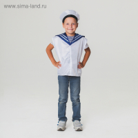 Детский карнавальный набор &laquo;Моряк&raquo;, жилет, бескозырка, 4-6 лет, рост 110-122 см