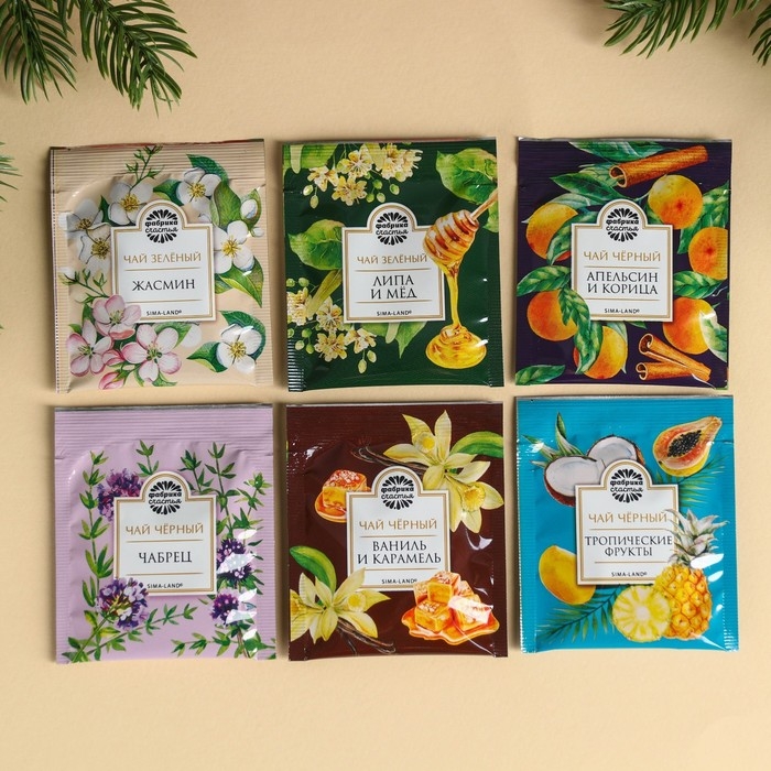 Чайная коллекция &laquo;Ароматных моментов&raquo;, 54 г (30 пакетиков х 1,8 г).