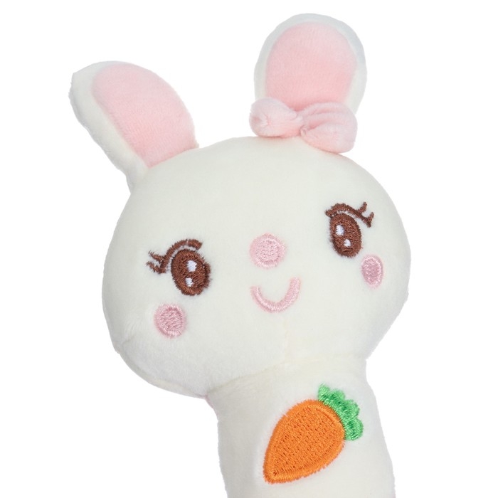 Пищалка - погремушка &laquo;Милая зайка&raquo;, с прорезывателем, Крошка Я