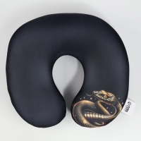 Новый год. Подушка для путешествий антистресс «Змея», черно-золотой Новый год. Подушка для путешествий антистресс «Змея», черно-золотой