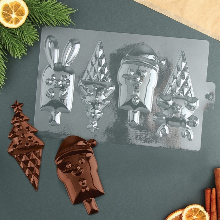 Новый год. Форма для шоколада &laquo;Новогоднее настроение&raquo;, 21 х 14 см