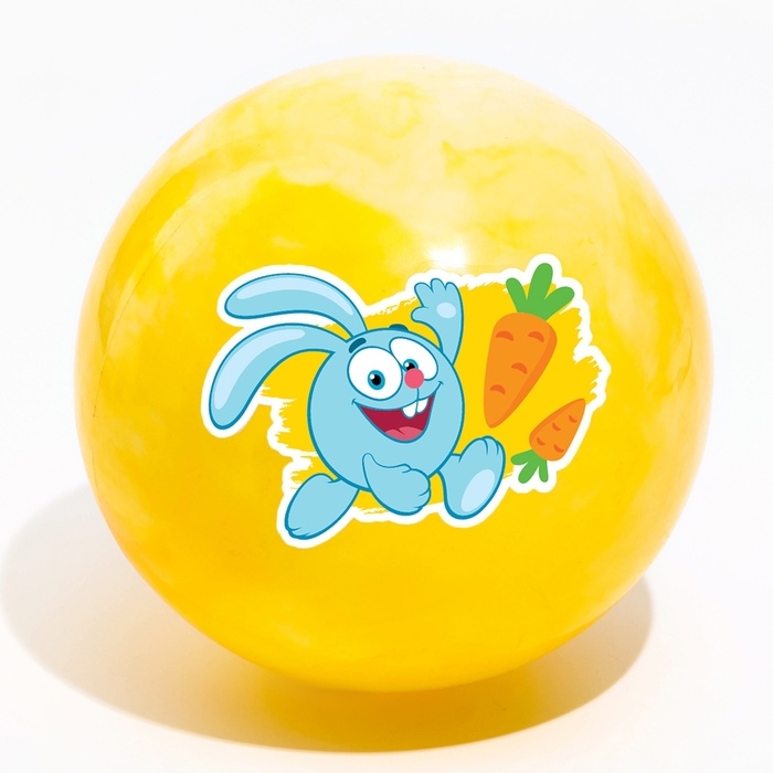 Мяч детский Смешарики &laquo;Крош&raquo;, 22 см, 60 г, мрамор, МИКС